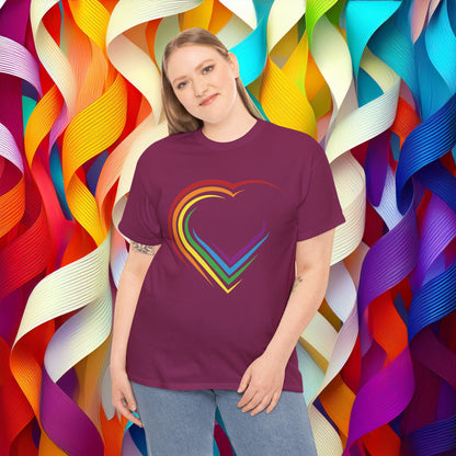Rainbow Heart Unisex Tee