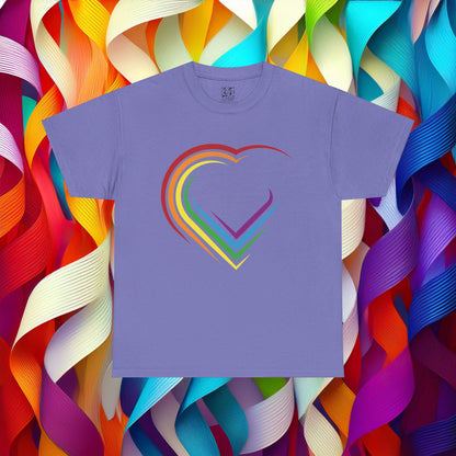Rainbow Heart Unisex Tee