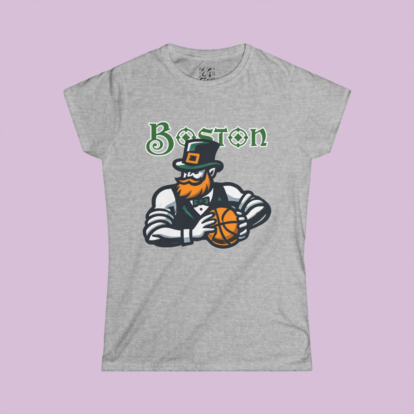 Boston Basketball Design Women's Softstyle Tee
