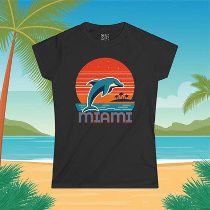 Miami Football Design Women's Softstyle Tee