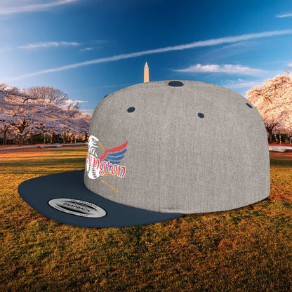 Washington Baseball Eagle Logo Flat Bill Snapback