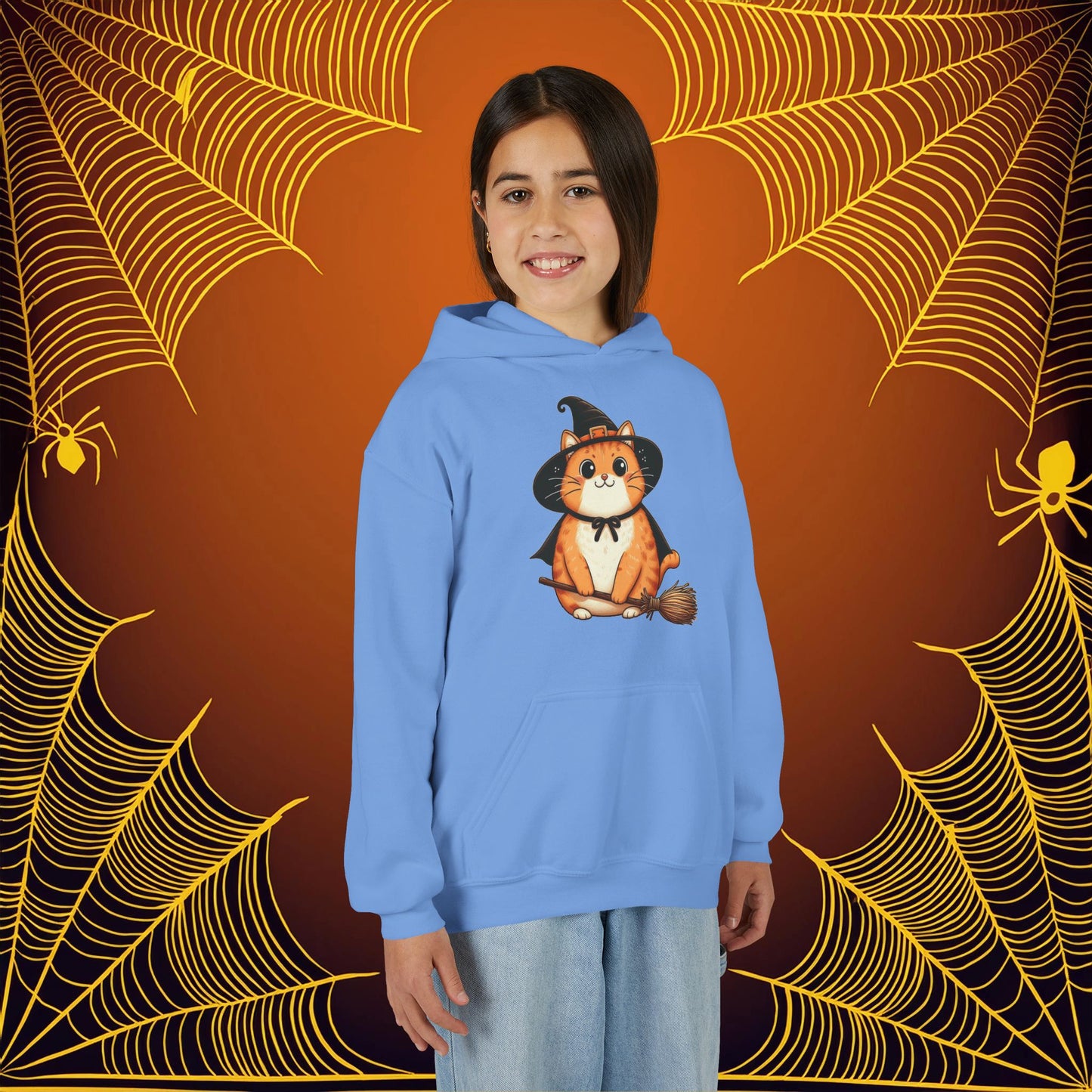 Trick or Treat Cat Youth Hoodie