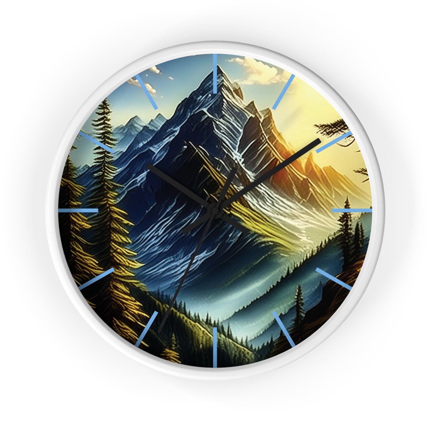 Mystic Mountains Wall Clock