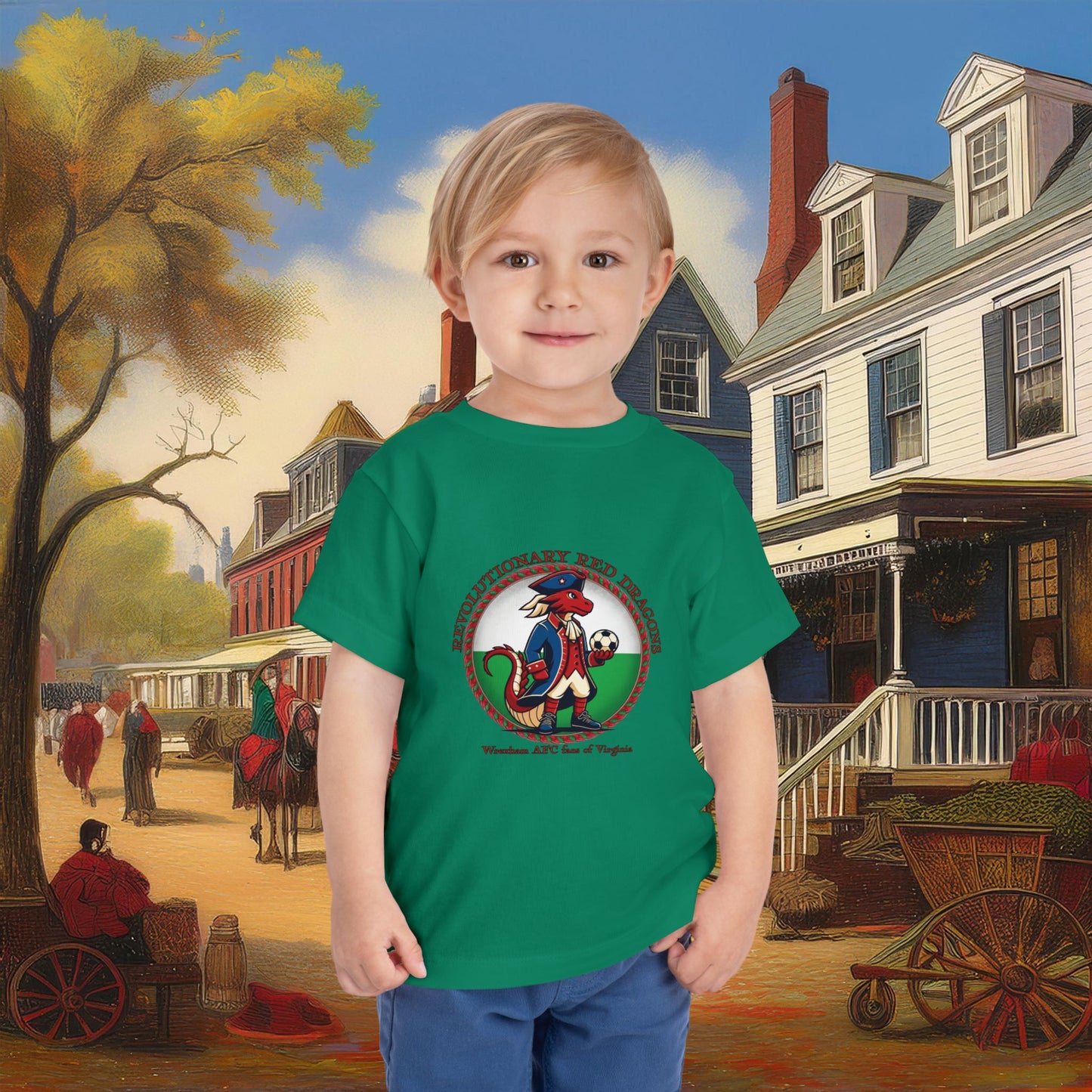 Little Revolutionary Red Dragons Toddler Tee