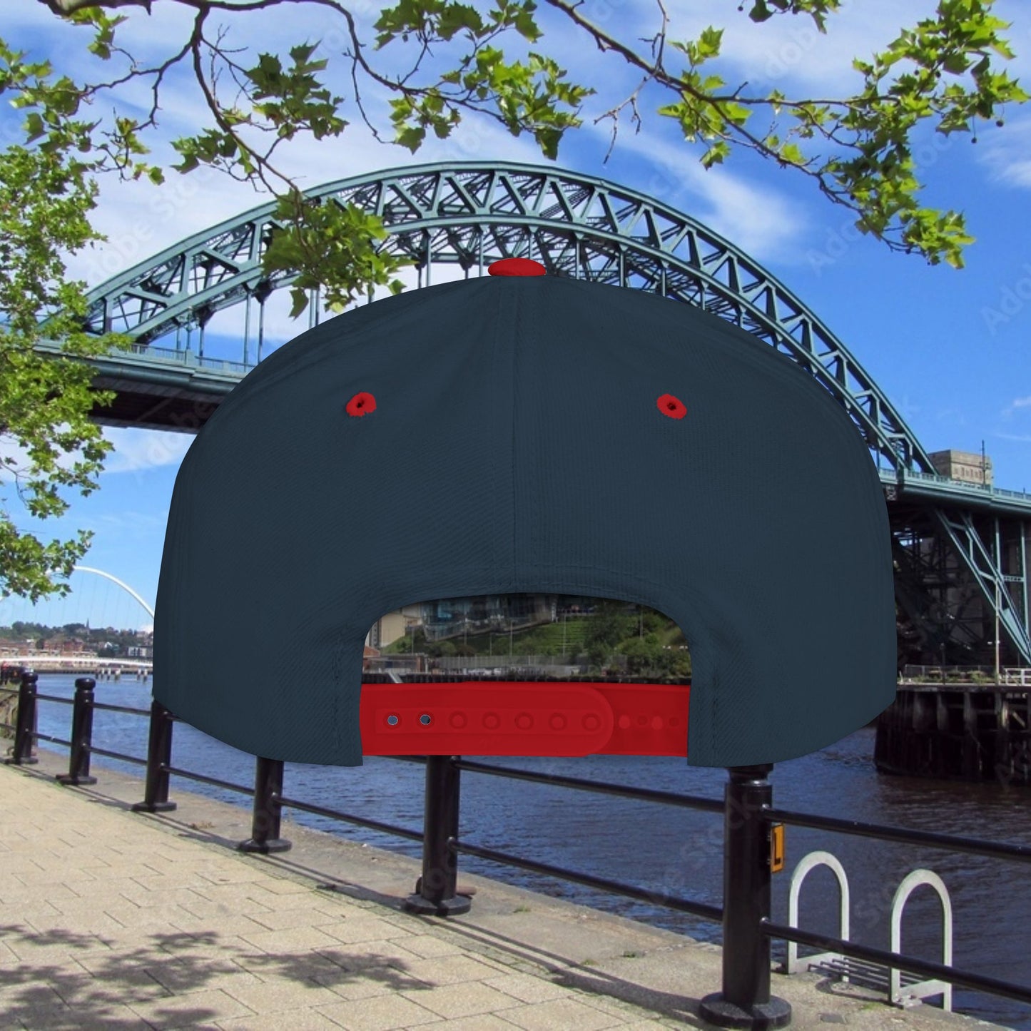 Newcastle United B&W Crest Flat Bill Snapback