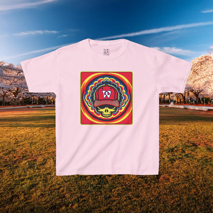 Psychedelic Funky W Skull Kids Tee