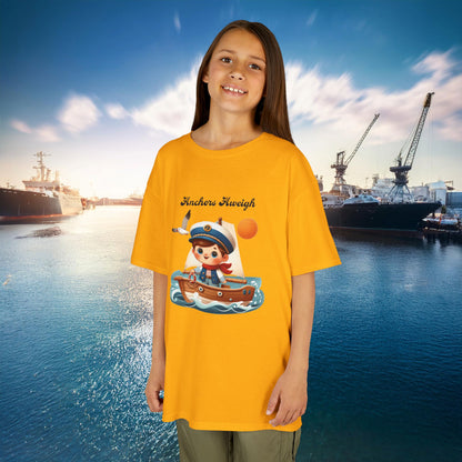 Navy Anchors Aweigh Kids Tee