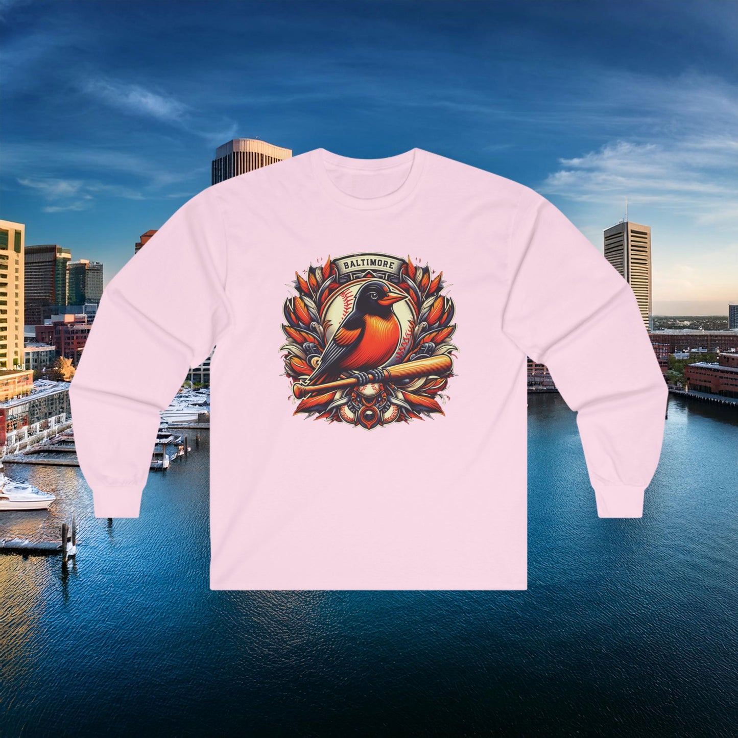 Baltimore Baseball Crest Long Sleeve Tee