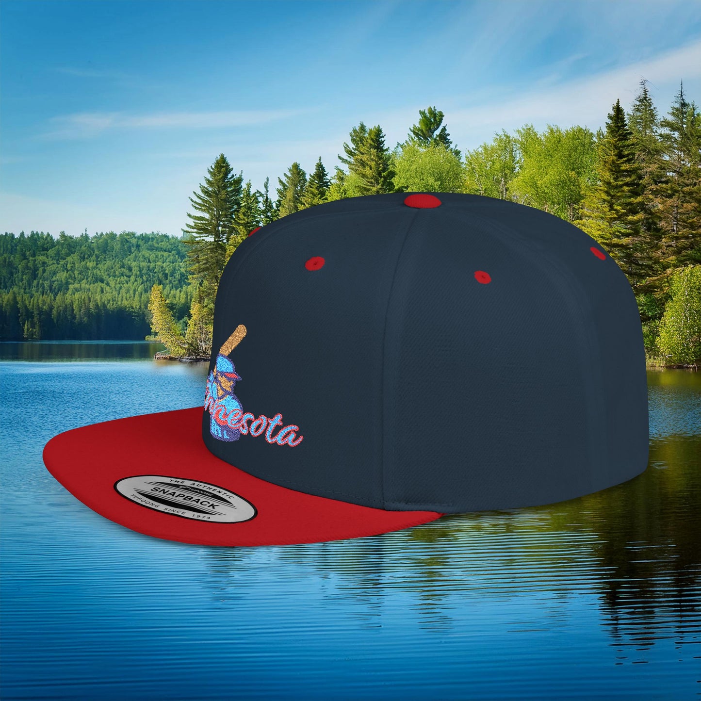 Minnesota Baseball Logo Flat Bill Snapback