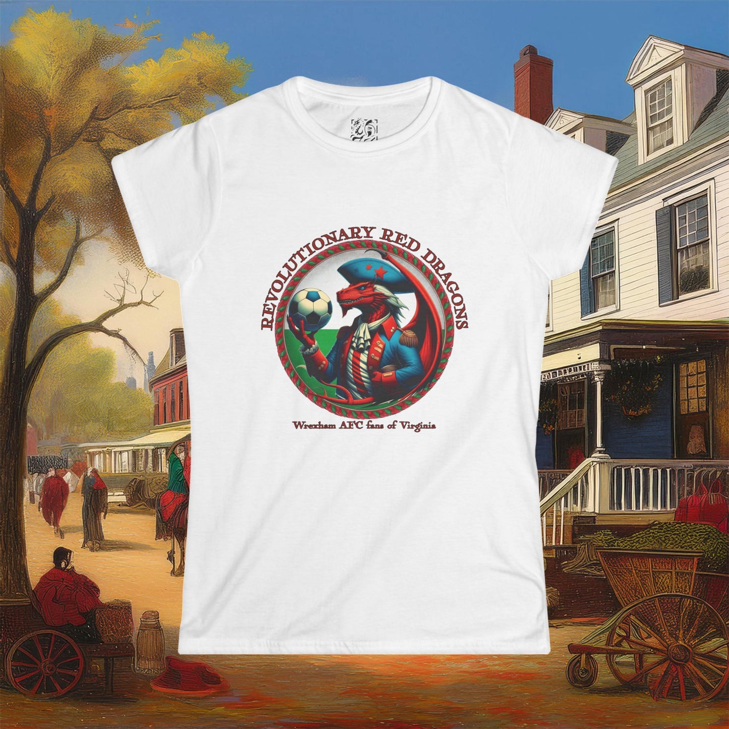 Revolutionary Red Dragons Crest Women's Softstyle Tee