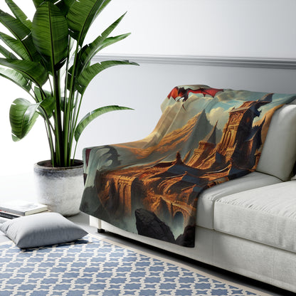 Dragon Flight Sherpa Fleece Blanket