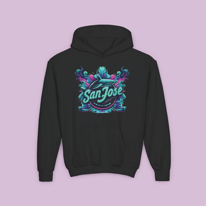 San Jose Hockey Neon Youth Hoodie
