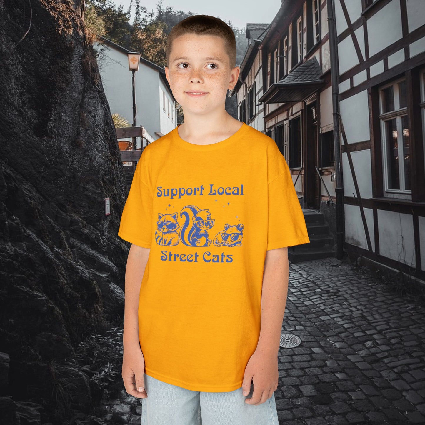 Support Local Street Cats Kids Tee