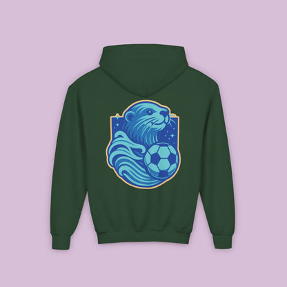 Sea Otter Soccer Logo Youth Hoodie