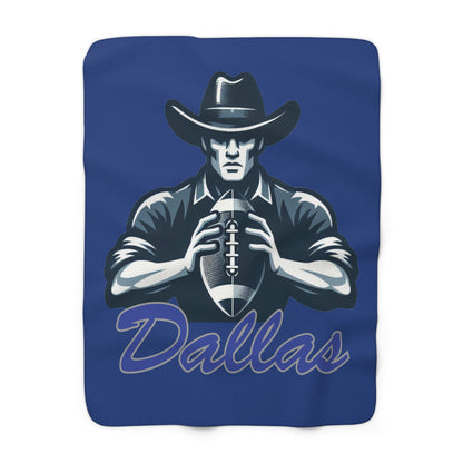 Dallas Football Player Sherpa Fleece Blanket