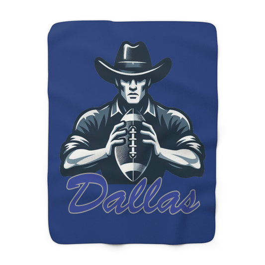 Dallas Football Player Sherpa Fleece Blanket