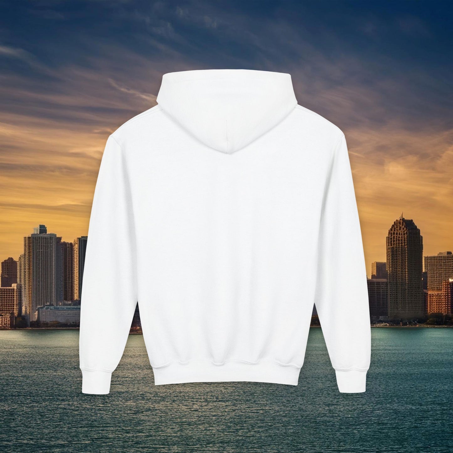 Detroit Football Skyline Youth Hoodie