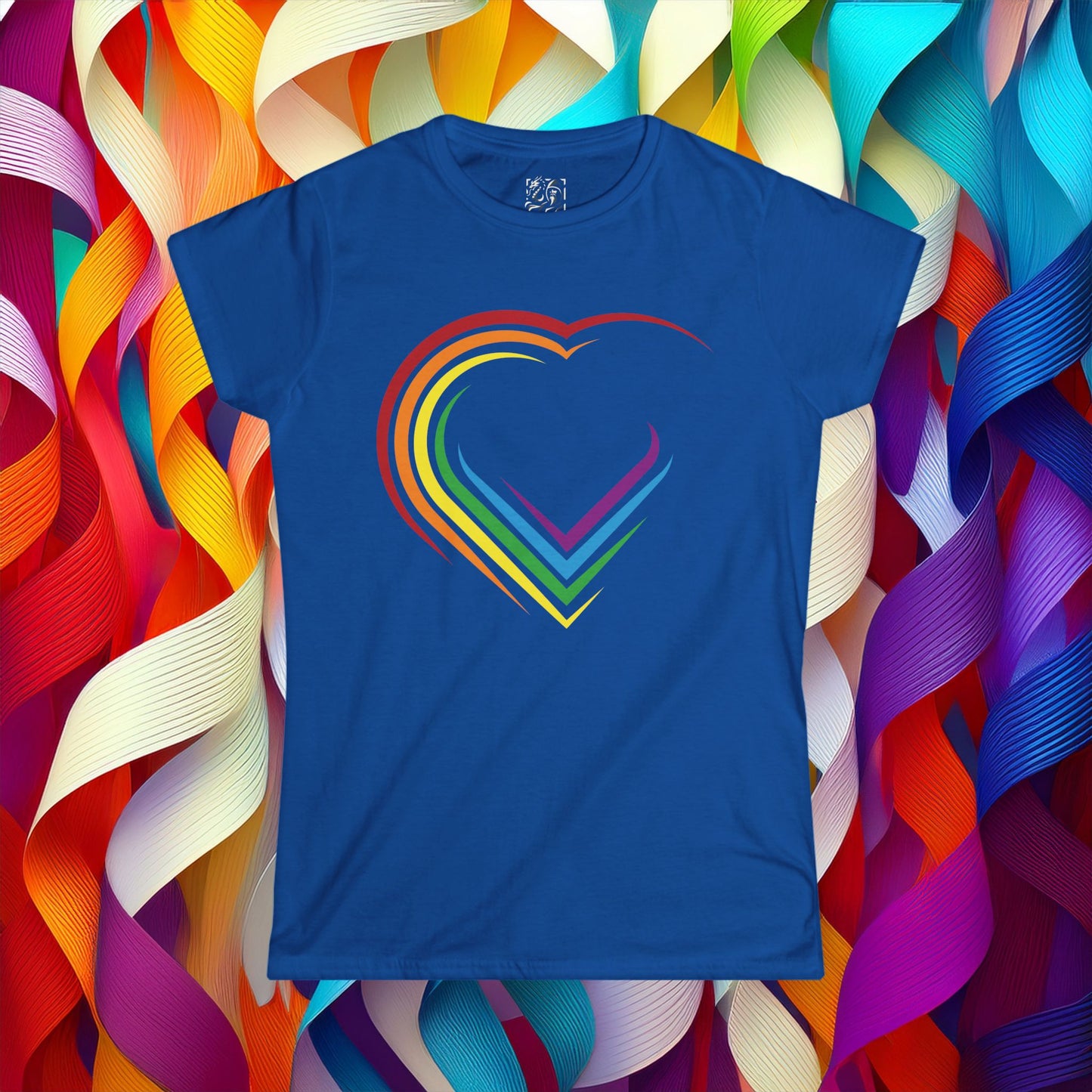 Rainbow Heart Women's Softstyle Tee