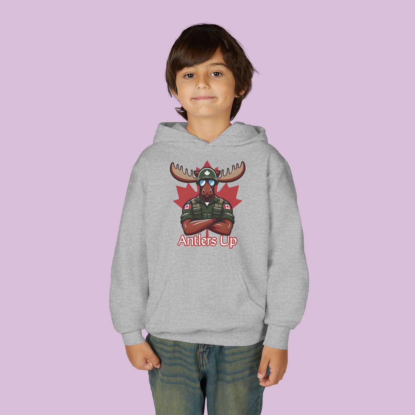 Canadian Moose "Antlers Up" Youth Hoodie
