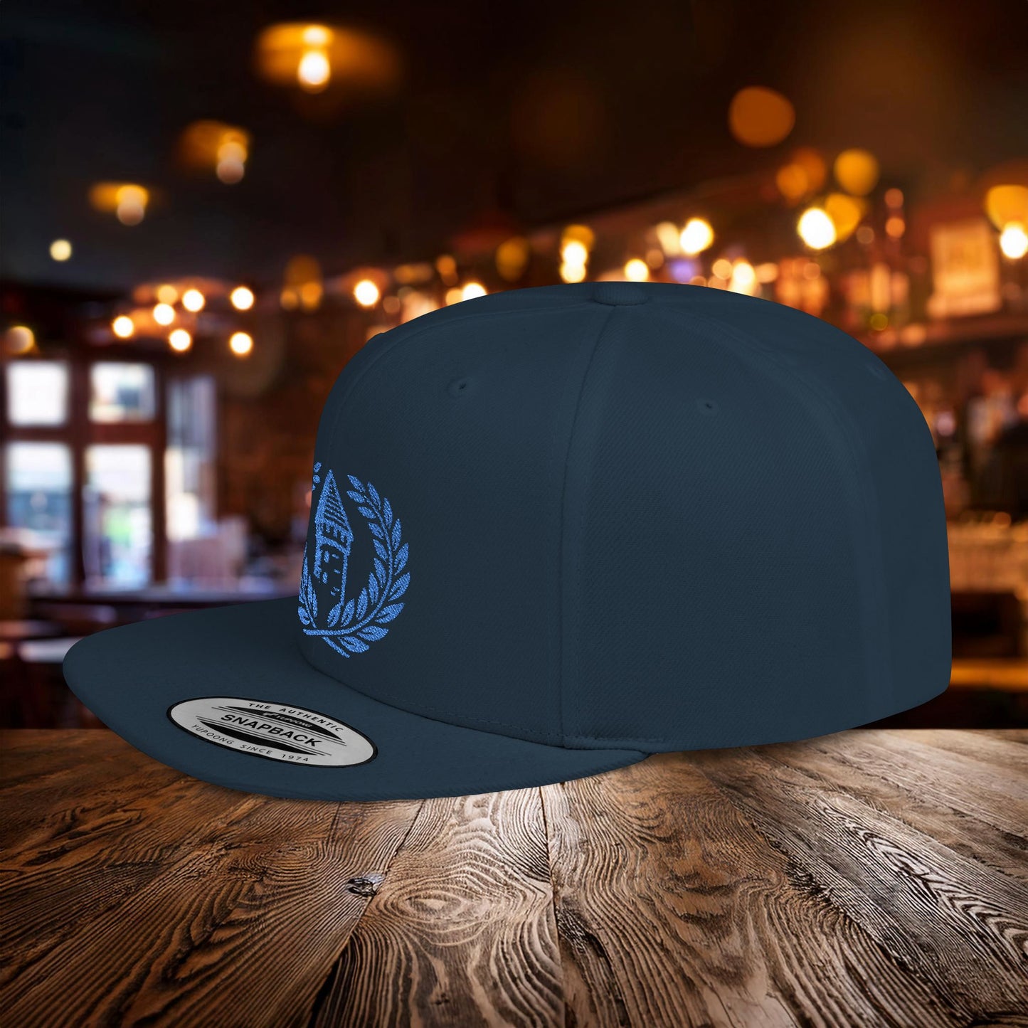 Blue Everton Logo Flat Bill Snapback