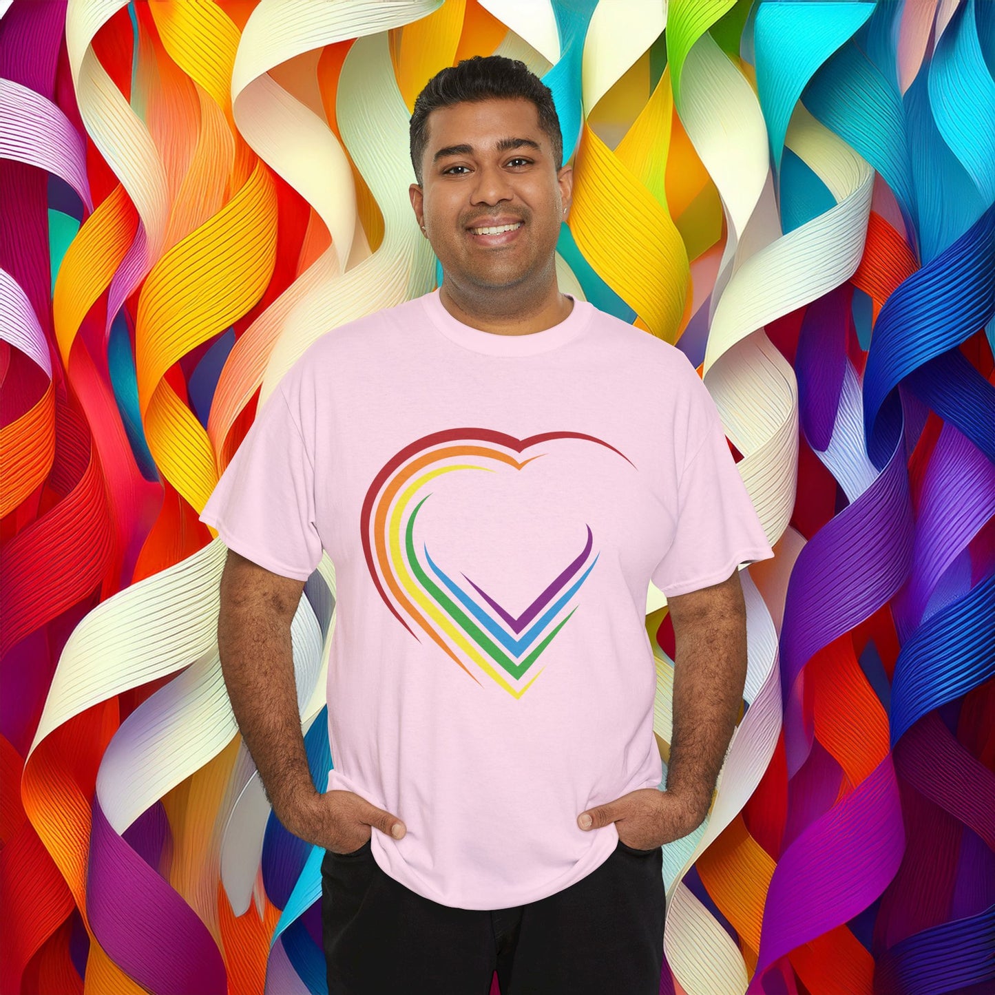 Rainbow Heart Unisex Tee