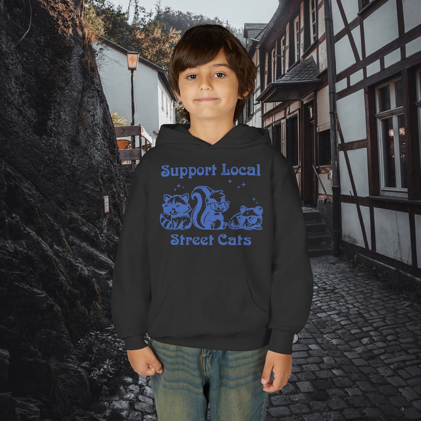 Support Local Street Cats Youth Hoodie