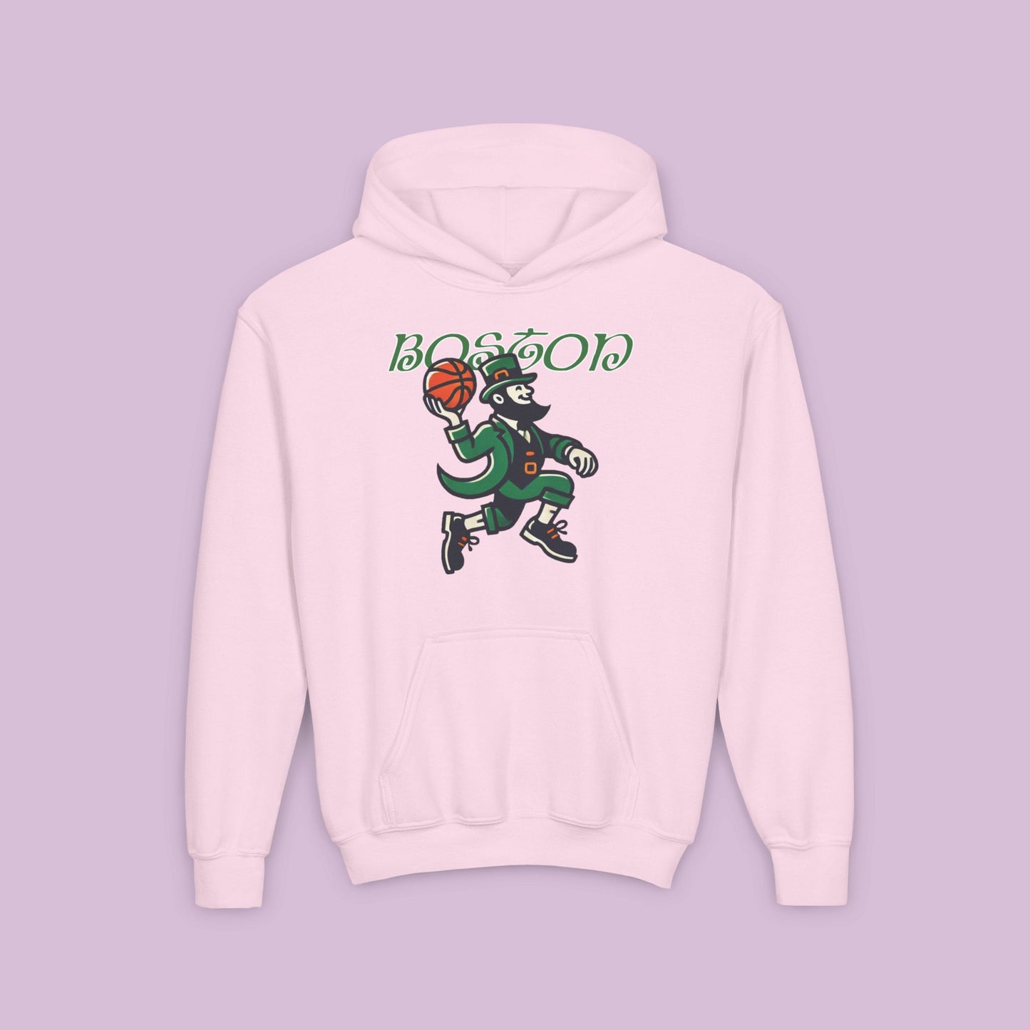 Boston Basketball Logo Youth Hoodie