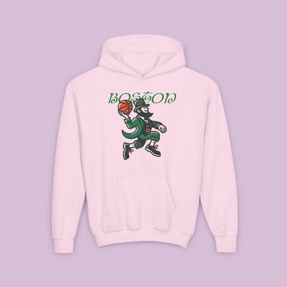 Boston Basketball Logo Youth Hoodie