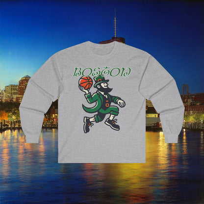 Boston Basketball Logo Long Sleeve Tee