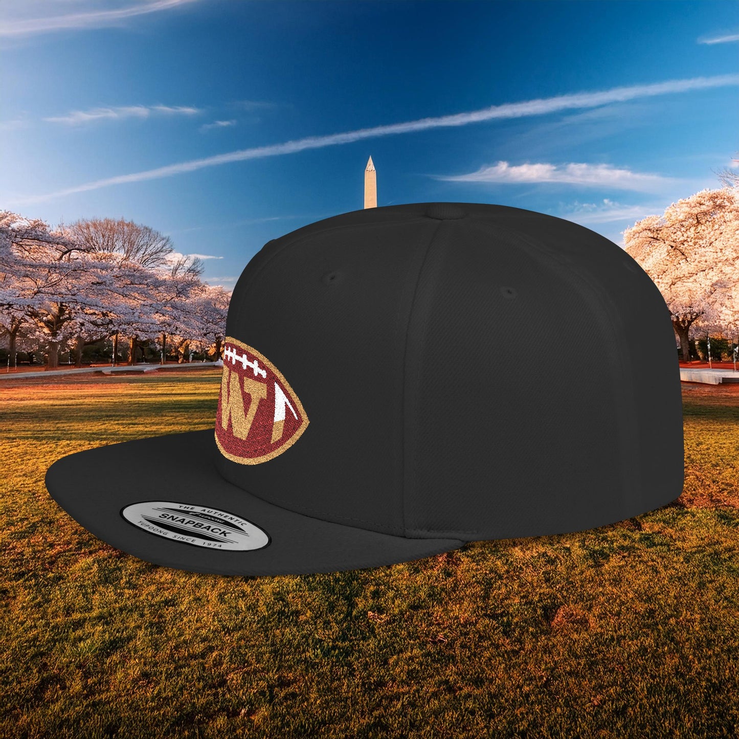 Washington Football Logo Flat Bill Snapback