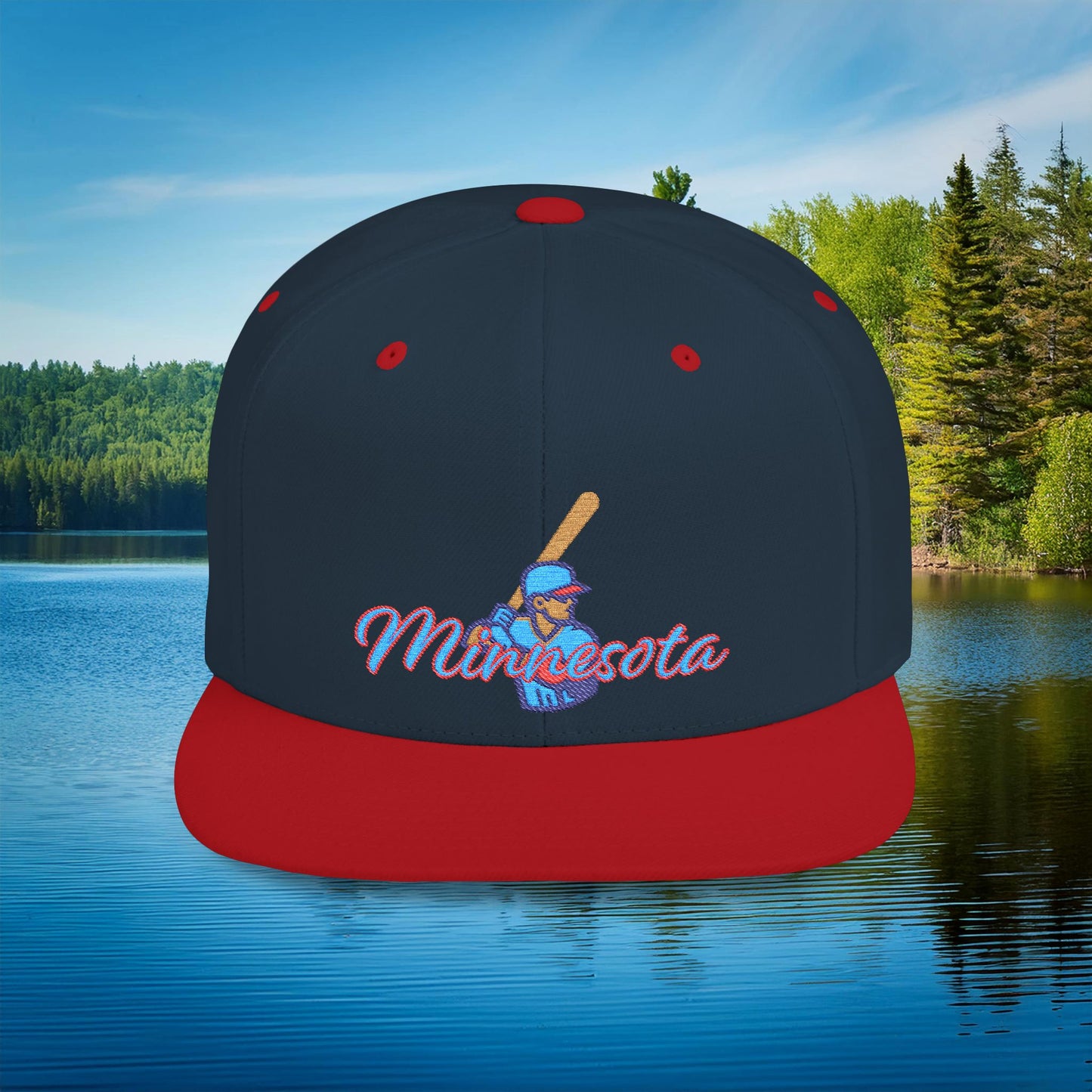 Minnesota Baseball Logo Flat Bill Snapback