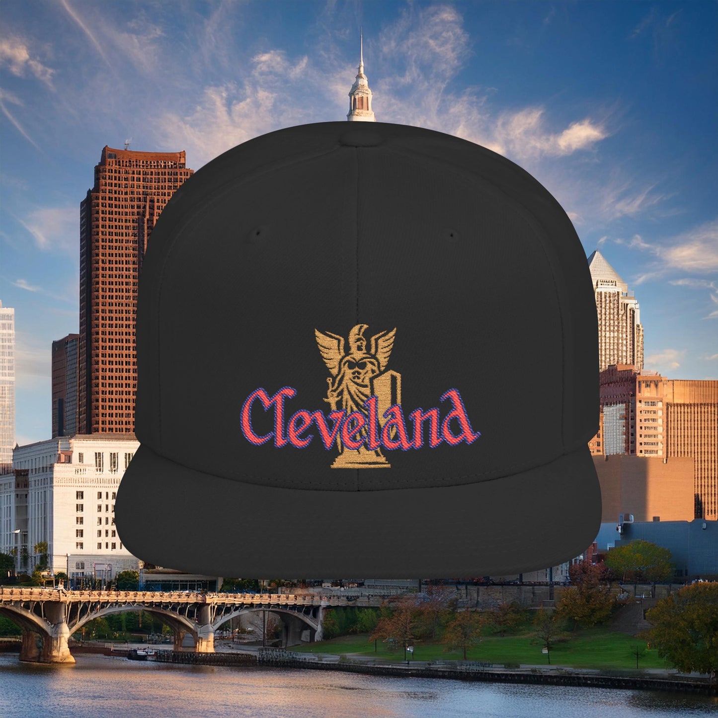 Cleveland Baseball Logo Flat Bill Snapback
