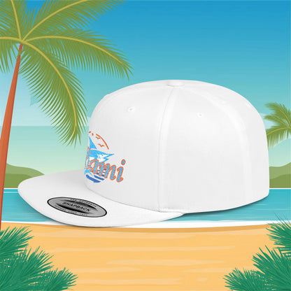 Miami Baseball Logo Flat Bill Snapback