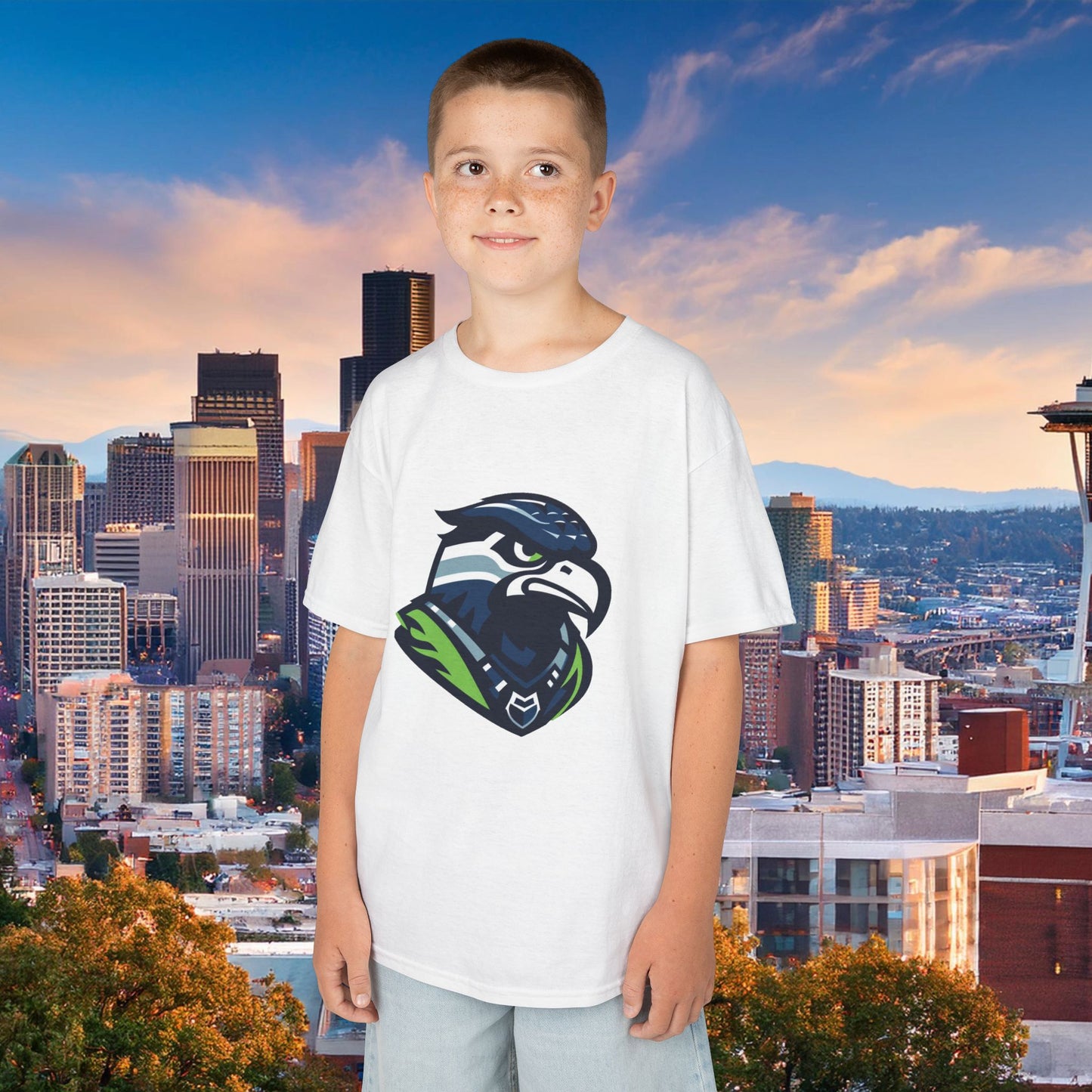 Seattle Football Crest Kids Tee