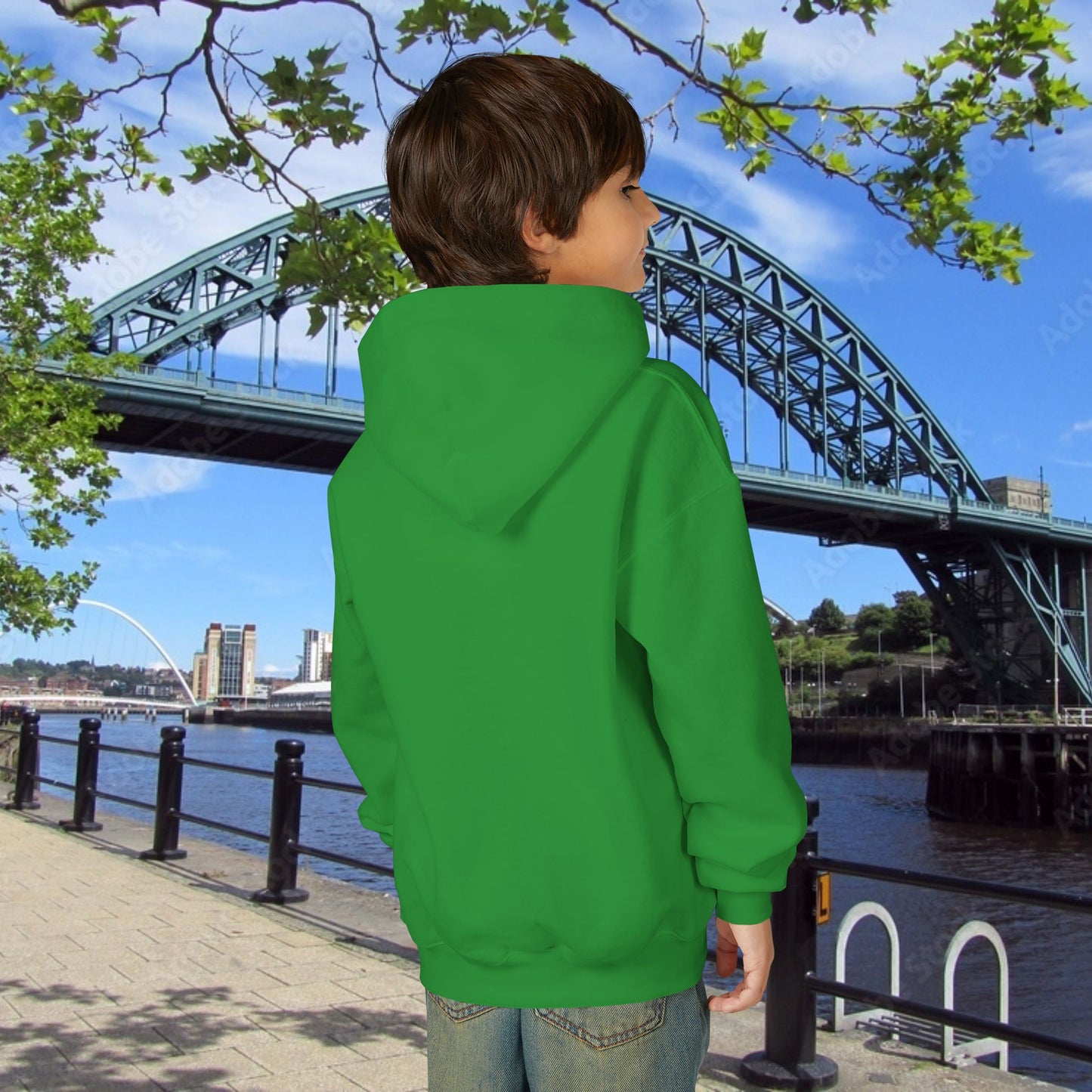 Newcastle United B&W Crest Youth Hoodie