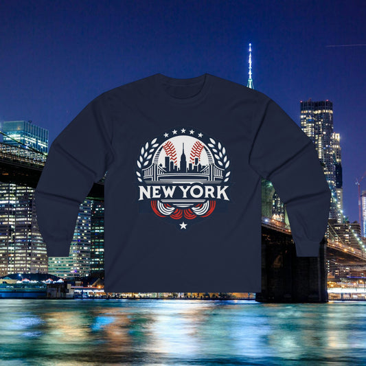 New York Bronx Baseball Long Sleeve Tee