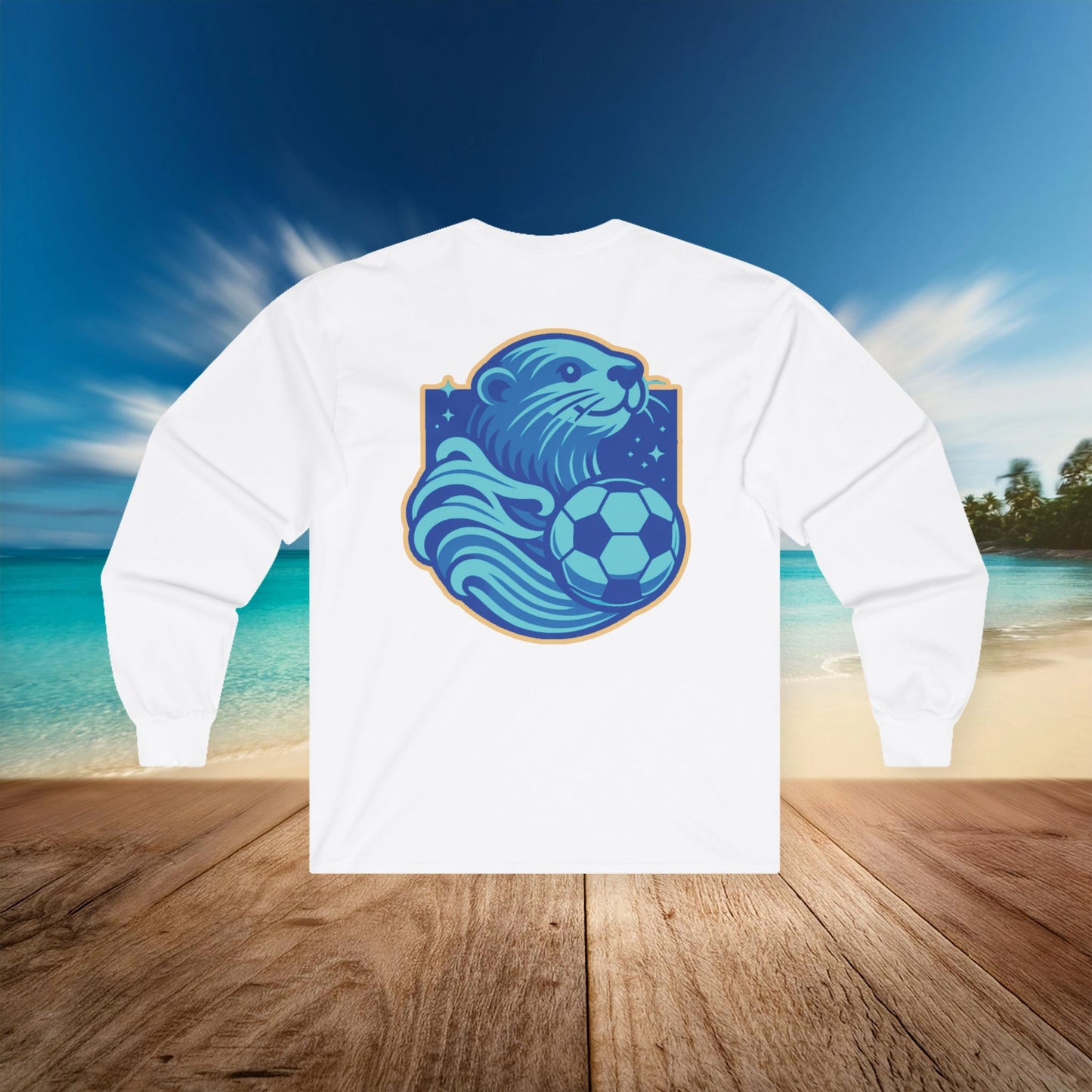 Sea Otter Soccer Logo Long Sleeve Tee