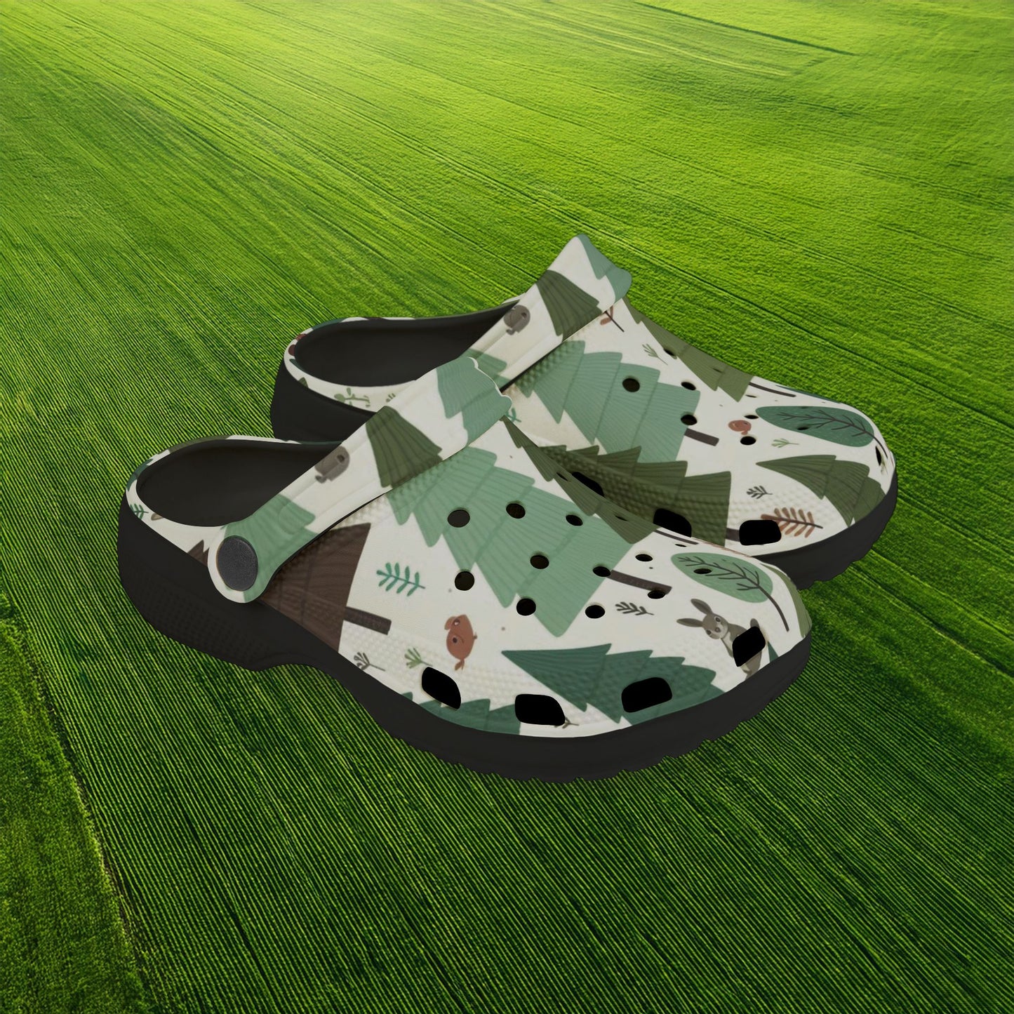 Forest Pattern Kid's Foam Clogs