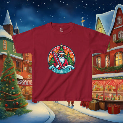 Catching Waves Santa Kids Tee