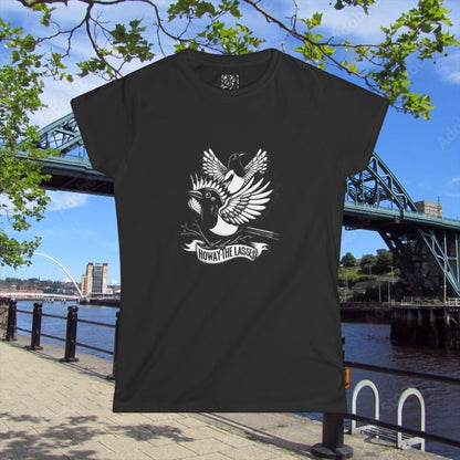 Newcastle United Howay The Lasses B&W (Twin Mags) Women's Tee