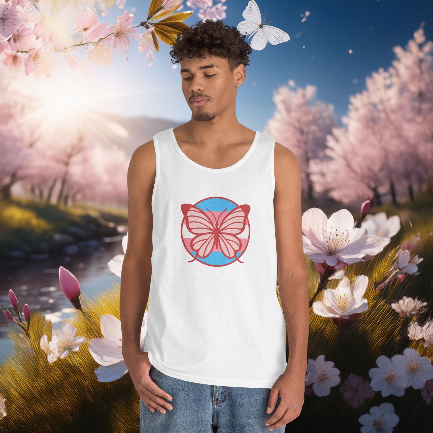 The T Elders Butterfly Unisex Heavy Cotton Tank Top