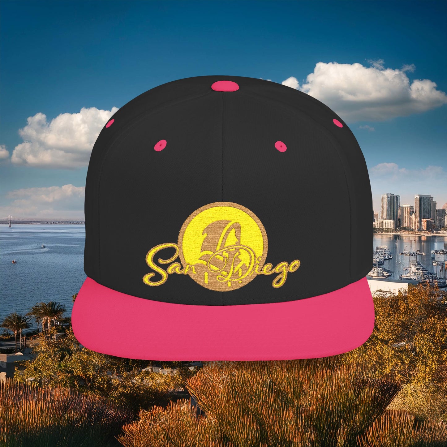 San Diego Baseball Logo Flat Bill Snapback