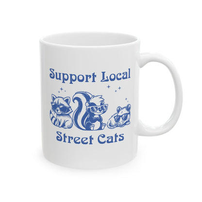 Support Local Street Cats Ceramic Mug (11oz/15oz)
