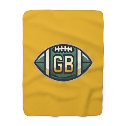 Green Bay Football Sherpa Fleece Blanket