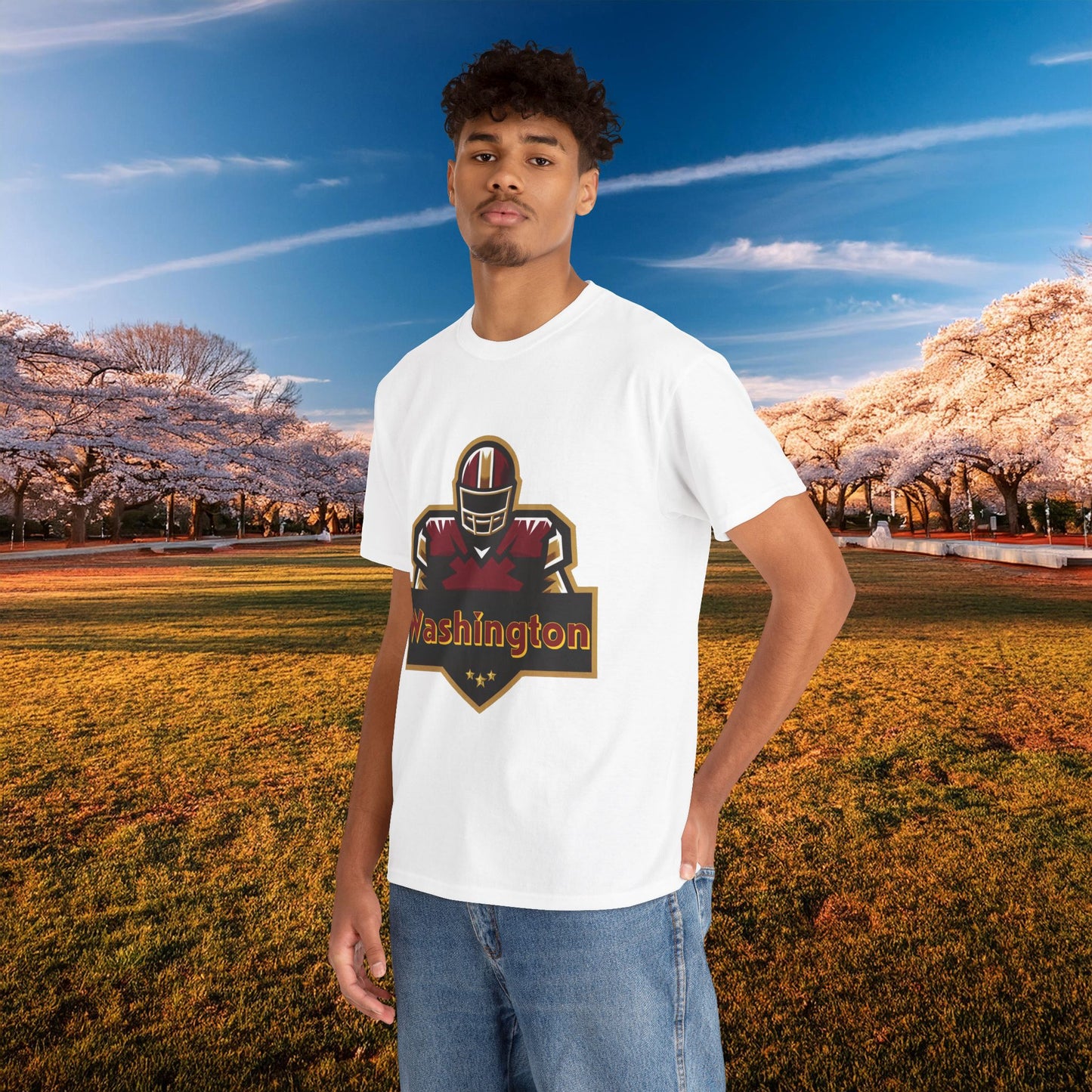 Washington Football Player Logo Tee