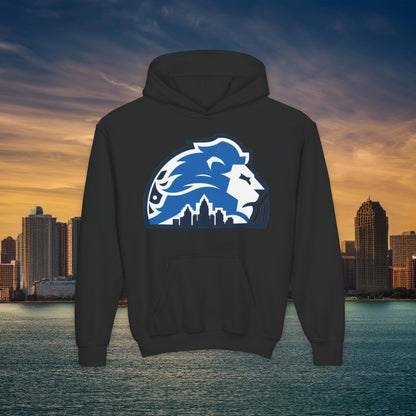 Detroit Football Skyline Youth Hoodie