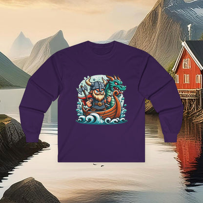 Viking and Dragon Long Sleeve Tee