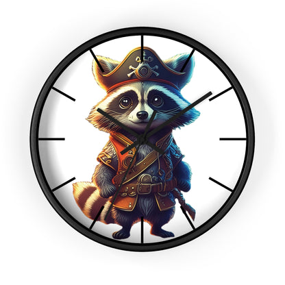 Raccoon Pirate Wall Clock