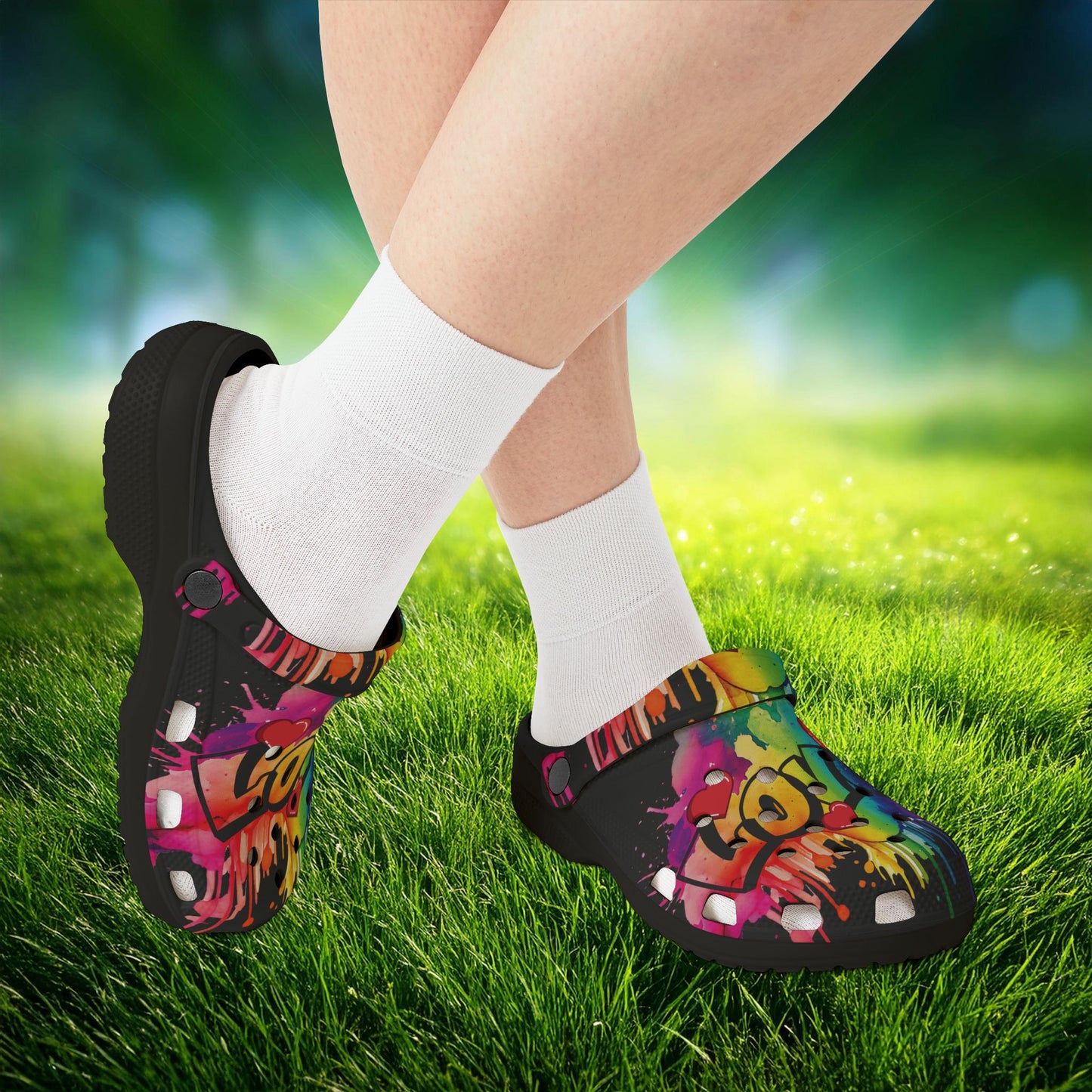 Love Color Bomb Foam Clogs