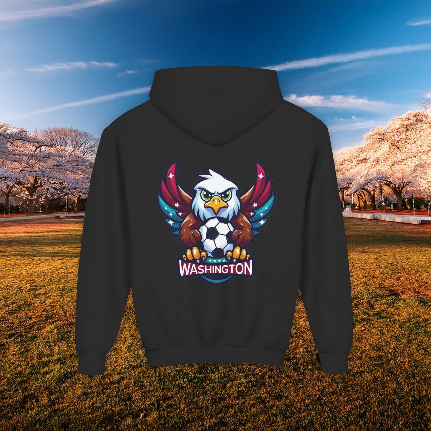 Washington Spirit Eagle Design Youth Hoodie